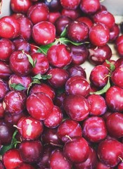 plums harvest close up for food textures