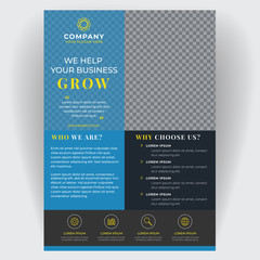 Fototapeta premium Corporate business flyer brochure creative design. Template cover modern layout, annual report, poster, magazine, pamphlet. For the advertising business company concept. Layout template in A4 size. 