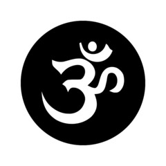 Obraz premium Om Symbol - Aum, spiritual symbol in Indian