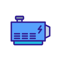 electric stable alternator icon vector. electric stable alternator sign. color symbol illustration