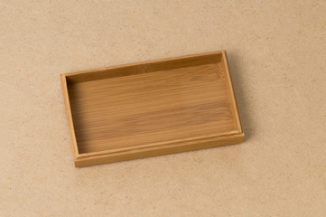 open wooden box top view