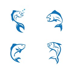 Fish logo template icon