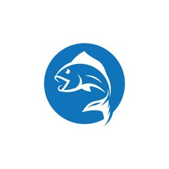 Fish logo template icon