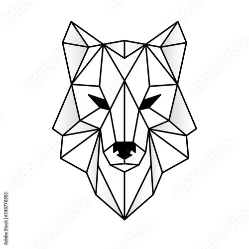 Wolf Head Icon Abstract Triangular Style Contour For Tattoo Logo Emblem And Design Element Hand Drawn Sketch Of A Wolf Wall Mural Artem Wolf Head Icon Abstract Triangular Style Contour For Tattoo Logo Emblem And Design Element Hand Drawn Sketch Of A Wolf Wall Mural Artem