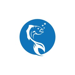 Fish logo template icon