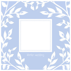 Floral Frame design elements for wedding invitation and greeting card. Hand drawn vector illustration. 