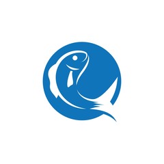 Fish logo template icon