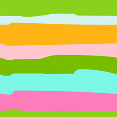 Obraz premium Seamless abstract spring pattern. Colorful hand-drawn stripes. Uneven light blue, green, pink, orange lines. Neutral illustration for spring and summer holidays, Easter, wrapping paper, packaging