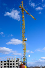Construction of new high-rise buildings in the city