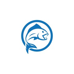 Fish logo template icon