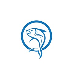 Fish logo template icon