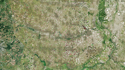 Ialomița, Romania - outlined. Satellite