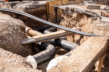 Sewer, Water Pipe Insturction under Road