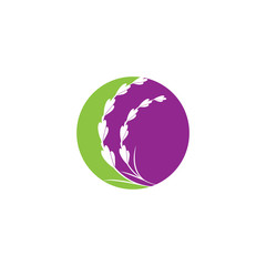 lavender floral aromatic logo vector icon illustration