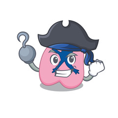 lung cartoon design in a Pirate character with one hook hand