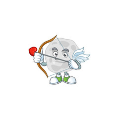 mascot design concept of fibrobacteres cute Cupid with arrow and wings