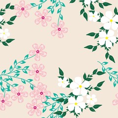 Seamless Pattern With Floral Motifs able to print for cloths, tablecloths, blanket, shirts, dresses, posters, papers.