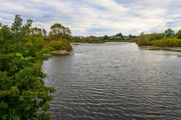 View of the Vichkinza river in Diveyevo, Russia