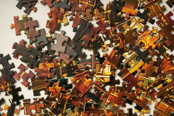 Fototapeta premium Different pieces of mosaic. Puzzle.