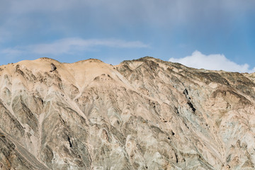 Barren mountains on rocky desert landscape