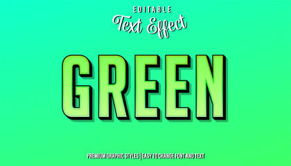 Green Styles Editable Text Effect Premium EPS