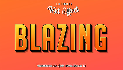 Blazing Red Style Editable Text Effect Premium EPS