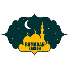 Beautiful Ramadan greeting card design