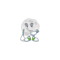 Fibrobacteres showing waiting gesture cartoon design concept