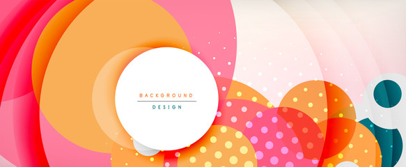 Trendy simple circle abstract background, dynamic motion concept. Vector Illustration For Wallpaper, Banner, Background, Card, Book Illustration, landing page