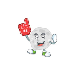Fibrobacteres Cartoon character design style with a red foam finger
