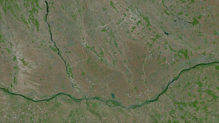 Teleorman, Romania - outlined. Satellite