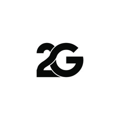2g letter original monogram logo deign