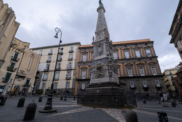 Fototapeta premium closed Naples at Coronavirus time