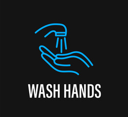 Wash hands. Coronavirus protection campaign