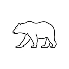 Obraz na płótnie Canvas Black line icon for bear