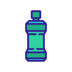 oral fluid bottle icon vector. oral fluid bottle sign. color symbol illustration