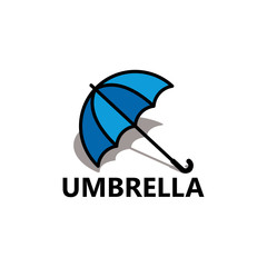 Blue Umbrella Logo Template Design