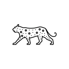 Black line icon for leopard