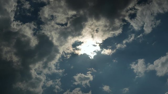 Black clouds form above the sky before exceeding the storm. Nature sky background.