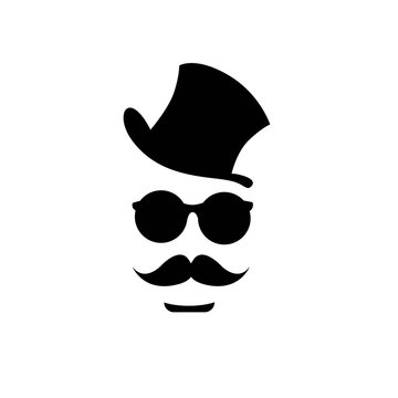 logo hipster icon vector