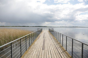 Molo jezioro Miedwie Polska