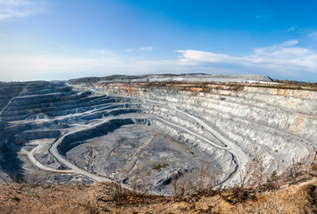 Panorama of a large calcareous opencast
