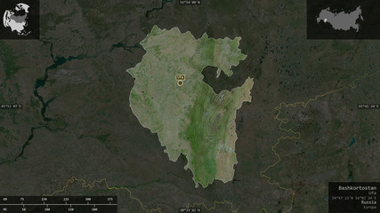 Bashkortostan, Russia - composition. Satellite