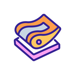 office punch with wave-shaped handle icon vector. office punch with wave-shaped handle sign. color symbol illustration