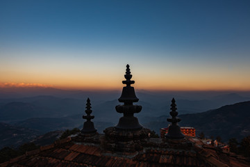 Fototapeta na wymiar A beautiful Mountain from Nagarkot Kathmandu Nepal 