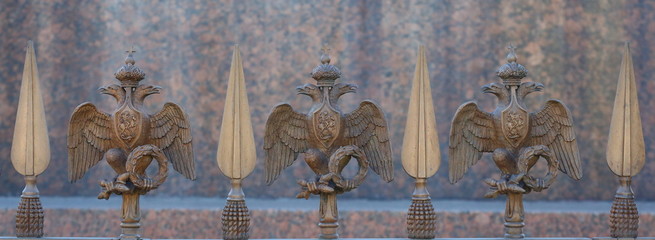 Fototapeta na wymiar Double-headed eagle of the Russian Empire