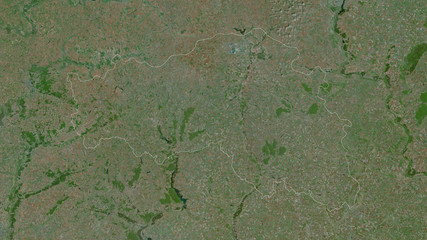 Belgorod, Russia - outlined. Satellite