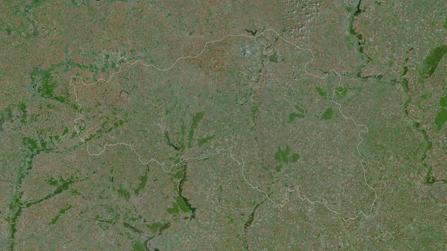 Belgorod, Russia - outlined. Satellite
