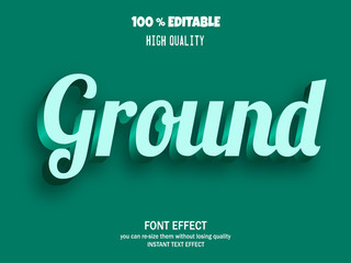 Editable font effect