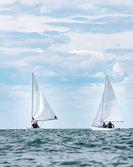 Naklejka premium sailboat on the sea